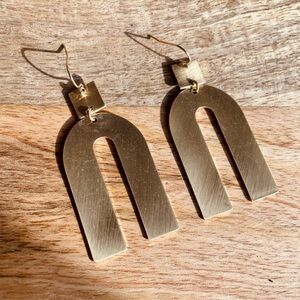 ✨ Handmade Brass Arch Earrings – Modern Minimalist Statement Jewelry